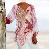 V-Neck Top For Women, Vintage Style With Elegant Tailored Fit