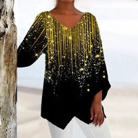 V-Neck Top For Women, Vintage Style With Elegant Tailored Fit