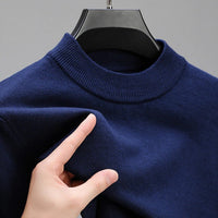 Men's Cashmere Sweater Featuring Elegant Hem And Luxurious Finish