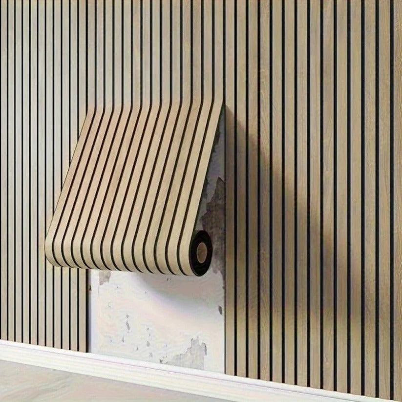 3D PVC Wall Panels Peel And Stick Textured Wood Grain Finish