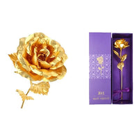 24K Gold Dipped Real Rose With Luxury Gift Box Presentation