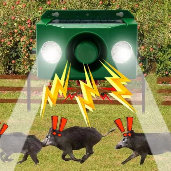 Solar Warning Lights For Beast Repellent And Outdoor Security