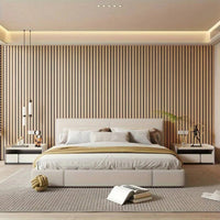 3D PVC Wall Panels Peel And Stick Textured Wood Grain Finish