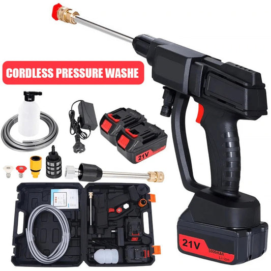 Cordless Pressure Washer With Two Rechargeable Batteries For Home Use