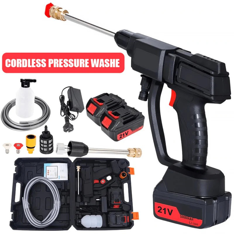 Cordless Pressure Washer With Two Rechargeable Batteries For Home Use