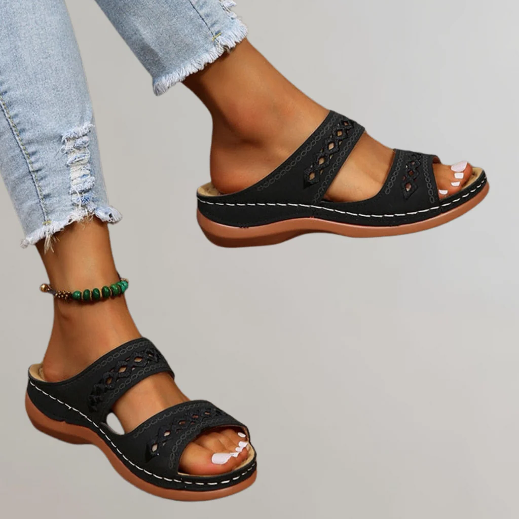 Women's Supportive Summer Sandals With Arch Support And Cushioned Footbed