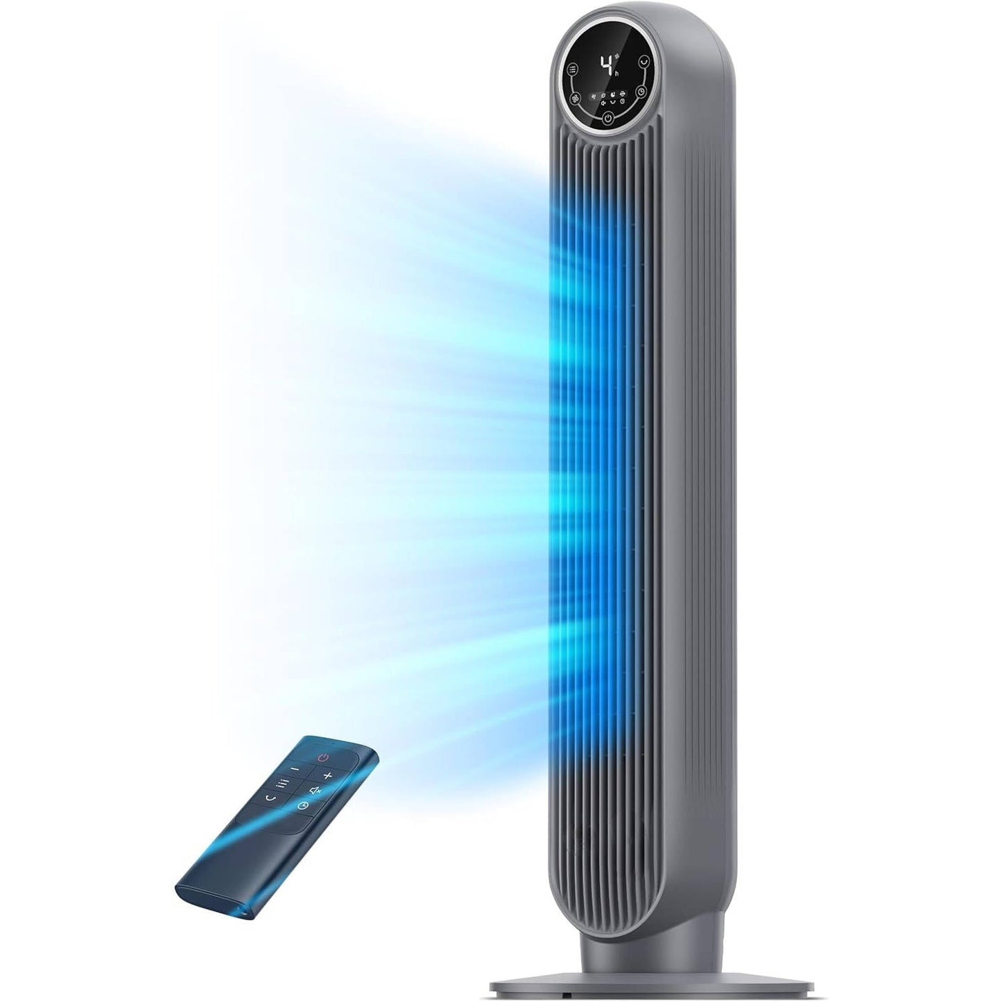 Portable Air Conditioner Tower Fan Bladeless Ultra-Quiet Cooler 8 Speeds 4 Modes