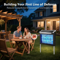 Solar Mosquito Zapper Outdoor Wireless Portable Camping Bug Trap 3500 Sq Ft
