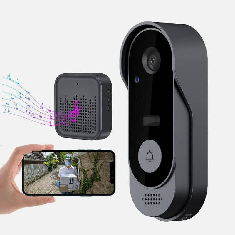 Wireless Smart Video Doorbell With HD Camera And No Subscription Required