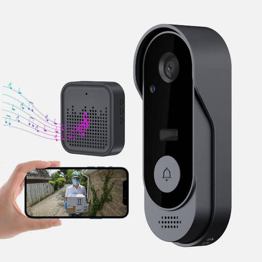 Wireless Smart Video Doorbell With HD Camera And No Subscription Required