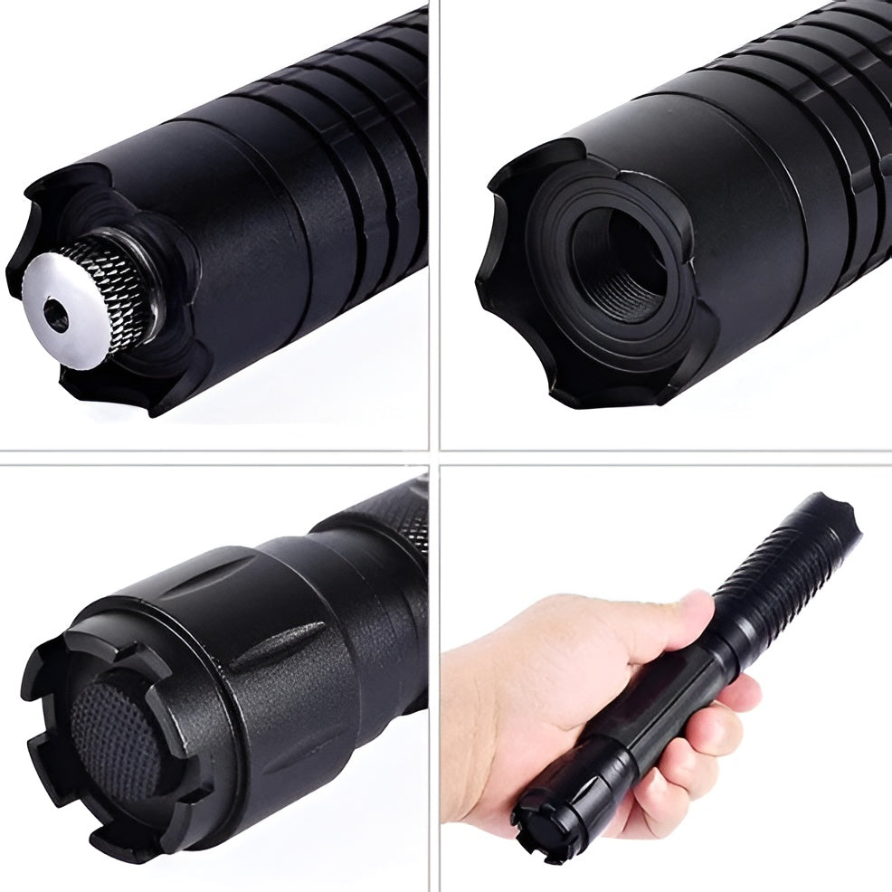 Laser Flashlight Tactical Red Green Beam Rechargeable With Adjustable Focus