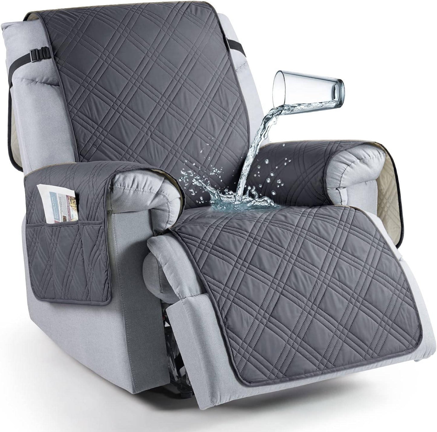 Recliner Chair Covers Waterproof Slipcover Furniture Protector For Pets And Kids