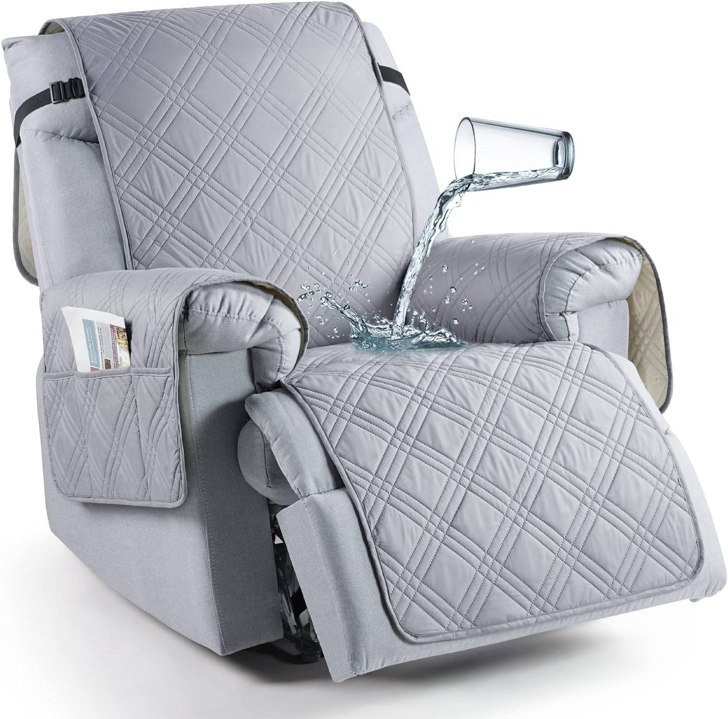 Recliner Chair Covers Waterproof Slipcover Furniture Protector For Pets And Kids