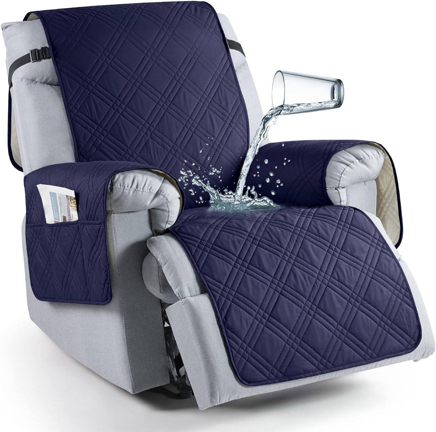 Recliner Chair Covers Waterproof Slipcover Furniture Protector For Pets And Kids