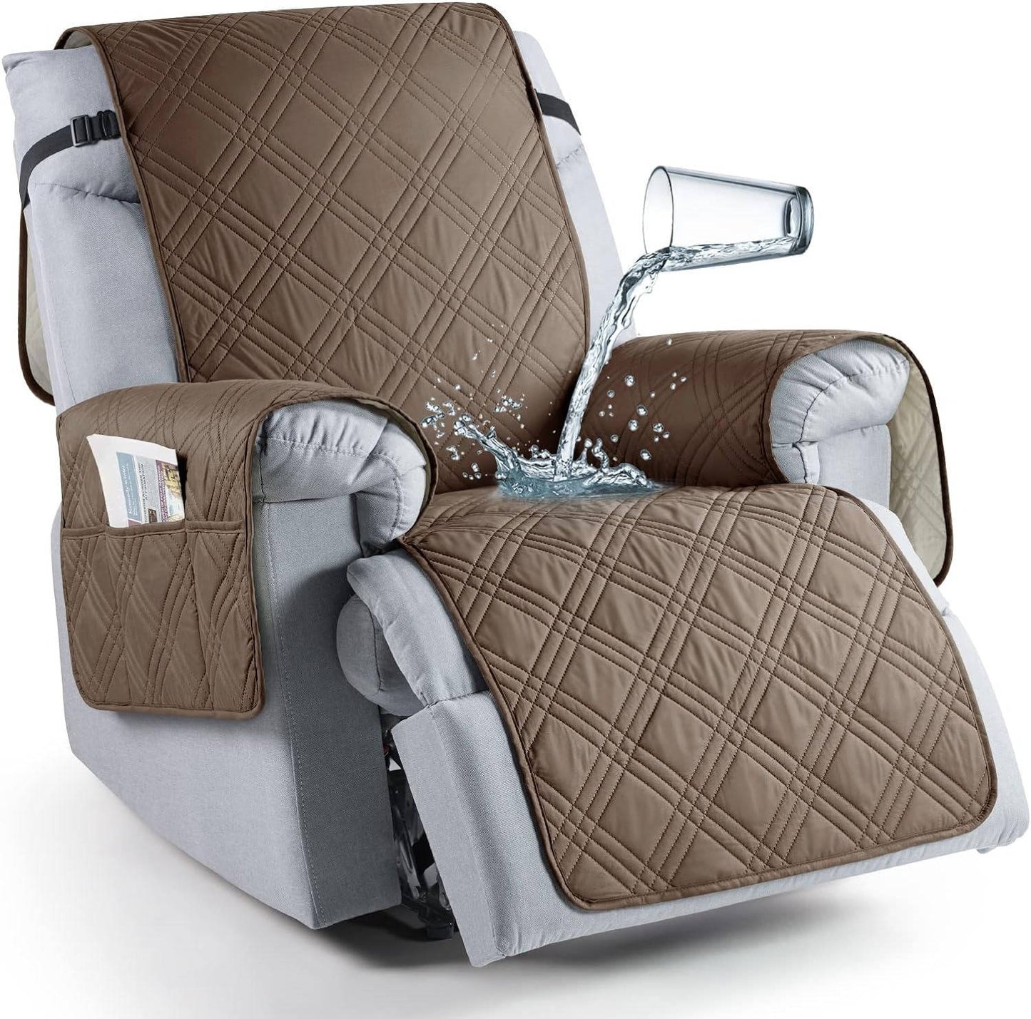 Recliner Chair Covers Waterproof Slipcover Furniture Protector For Pets And Kids