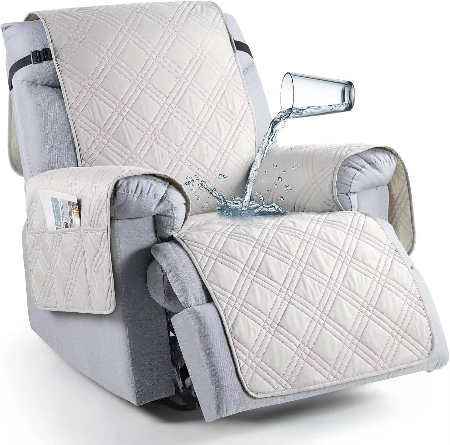 Recliner Chair Covers Waterproof Slipcover Furniture Protector For Pets And Kids