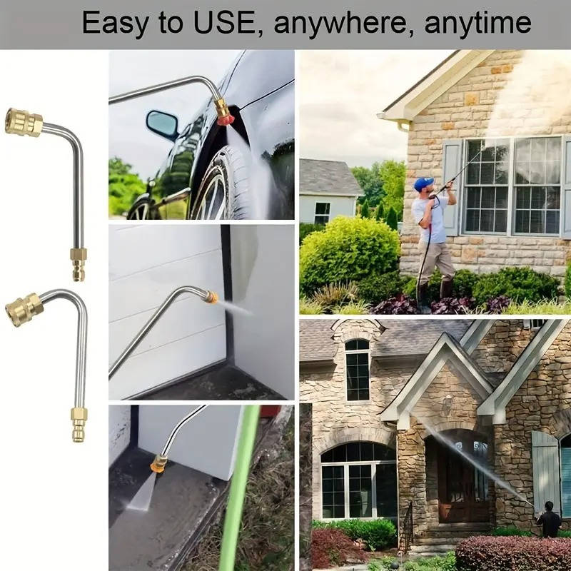 Power Washer Extension Wands 4000 PSI Telescoping For Gutter, Roof, Wall Cleaning