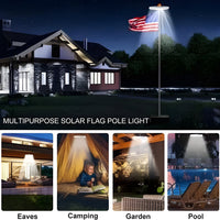 Flagpole Solar LED Lights For Outdoor All-Night Illumination