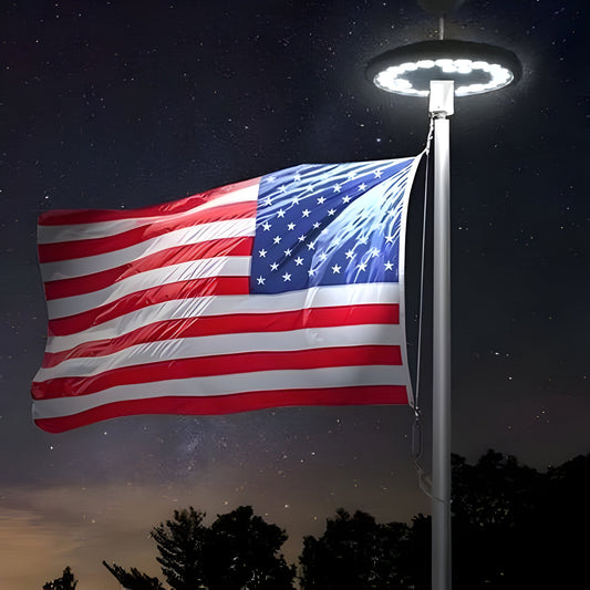 Flagpole Solar LED Lights For Outdoor All-Night Illumination