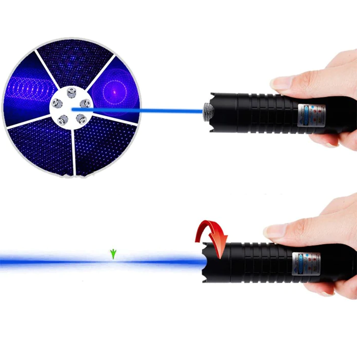 Tactical Laser Flashlight High Power Burning Blue Military Grade Torch