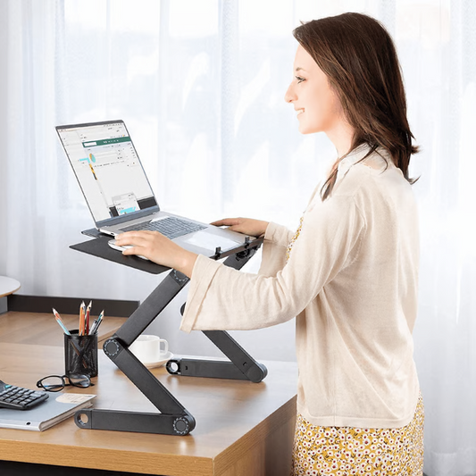 Laptop Stand For Desk With Adjustable Height And Cooling Vent