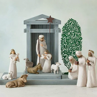 Nativity Set 20-Piece Christmas Figurine Collection With Stable