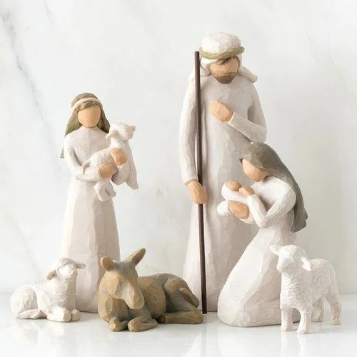 Nativity Set 20-Piece Christmas Figurine Collection With Stable