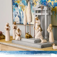 Nativity Set 20-Piece Christmas Figurine Collection With Stable