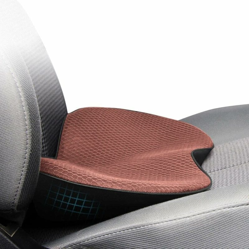 Car Seat Cushion For Shorter Drivers With Adjustable Height And Lumbar Support