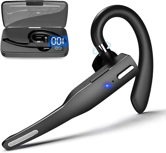 Bluetooth Headset Earpiece Dual-Mic Noise-Cancelling For Truckers 5.1