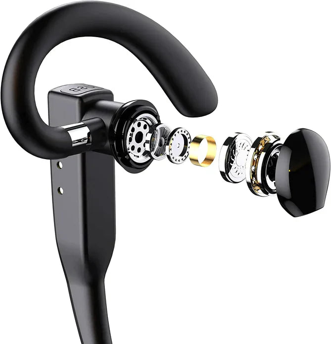 Bluetooth Headset Earpiece Dual-Mic Noise-Cancelling For Truckers 5.1