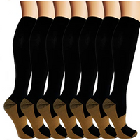 Compression Socks Copper-Infused, 7 Pairs For Men And Women Workout Recovery