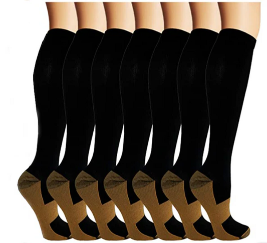 Compression Socks Copper-Infused, 7 Pairs For Men And Women Workout Recovery