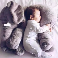 Cuddle Pillow Baby Elephant Plush For Nursery And Toddler Sleep