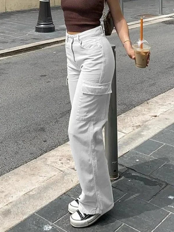 Cargo Pants Straight Fit With Adjustable Waist And Ankle Cuffs
