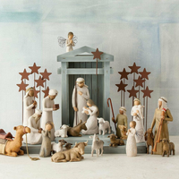 Nativity Set 20-Piece Christmas Figurine Collection With Stable