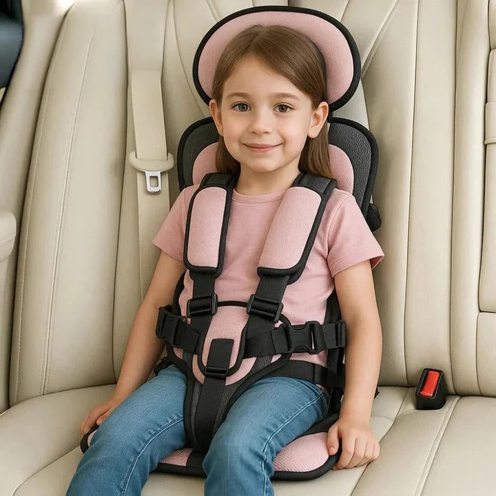 Child Travel Car Seat With Safety Harness For Secure Vehicle Use