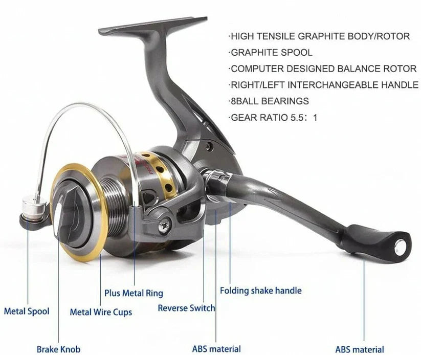 Telescopic Fishing Rod And Reel Combo Carbon Fiber Saltwater Freshwater