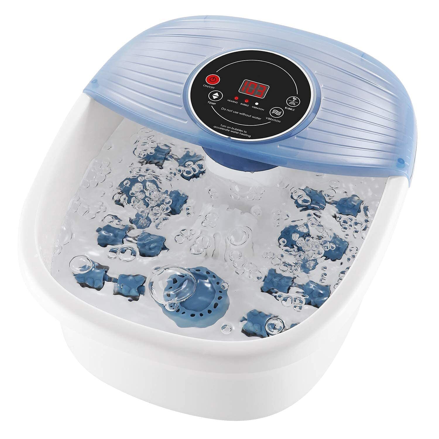 Foot Spa Massager With Temperature Control, Bubble Bath And Vibration