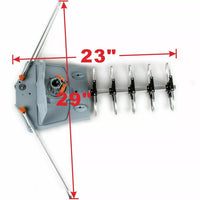 Digital HD TV Antenna Long-Range 360-Degree Directional Motor And Mounting Pole