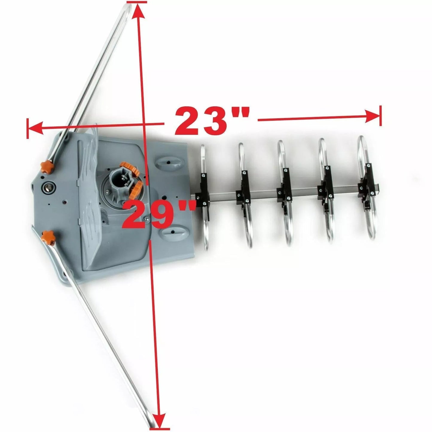 Digital HD TV Antenna Long-Range 360-Degree Directional Motor And Mounting Pole