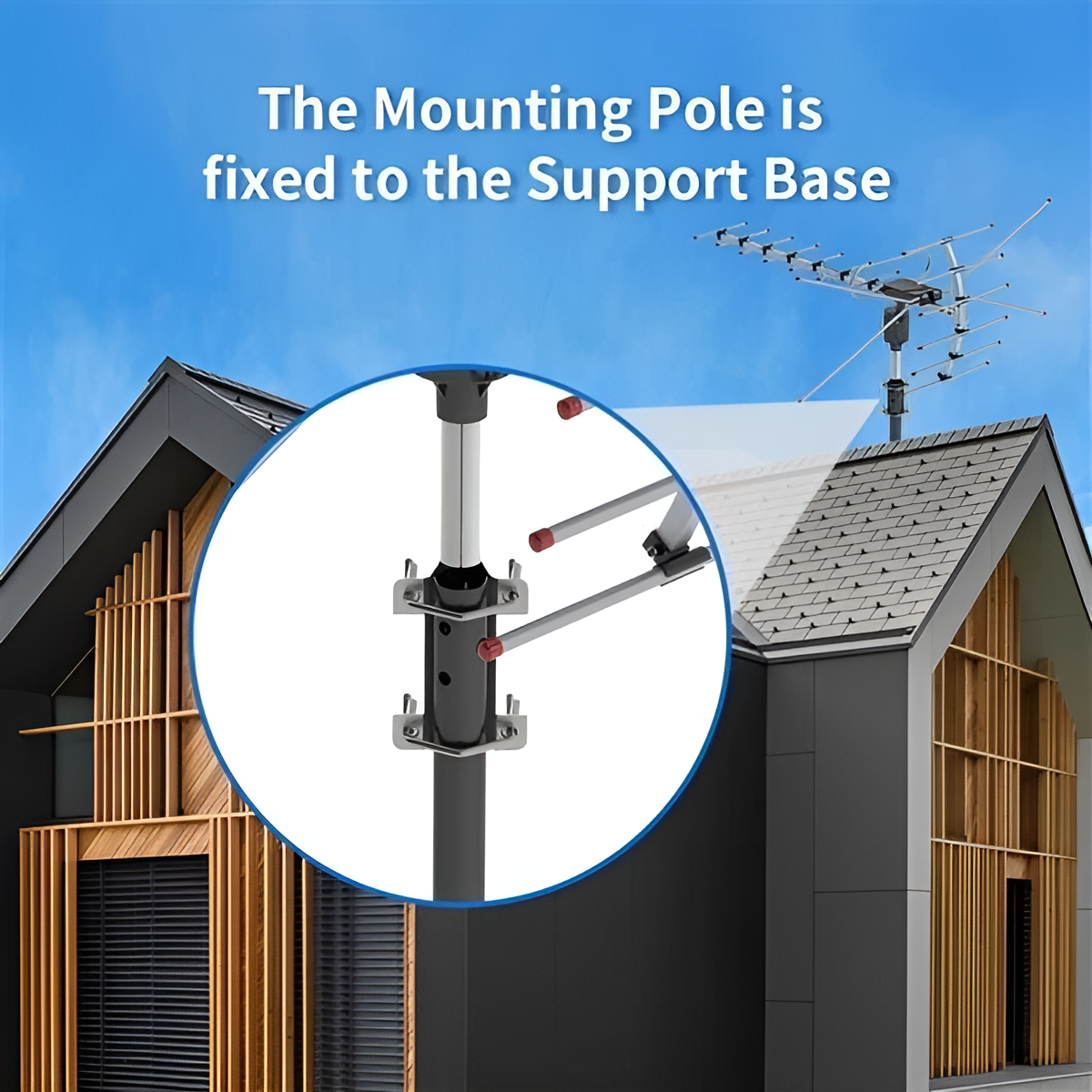 Digital Outdoor TV Antenna 2025 Extra-Range Motorized 360° Directional Free HD Channels