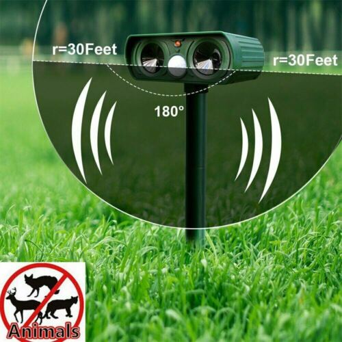 Solar-Powered Animal Pest Repeller With Infrared Motion Sensor
