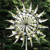 Kinetic Metal Windmill Garden Spinners New Anti-Rust Magical Outdoor Decor