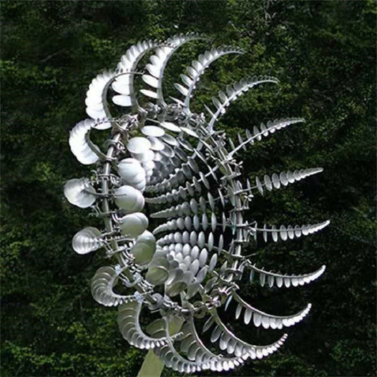 Kinetic Metal Windmill Garden Spinners New Anti-Rust Magical Outdoor Decor